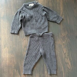 Jessica Simpson Grey Knit Baby Set